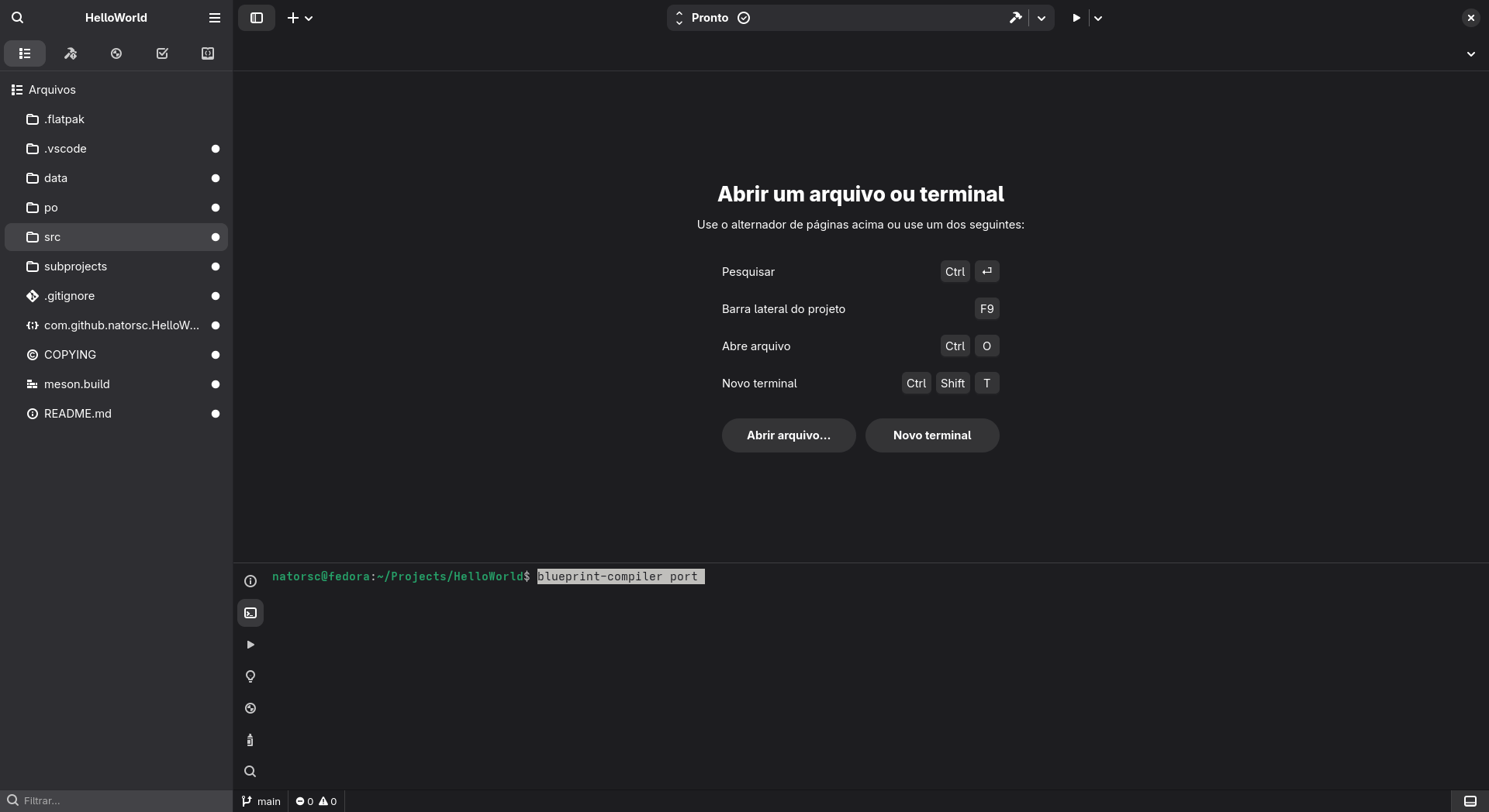 Running the blueprint port command