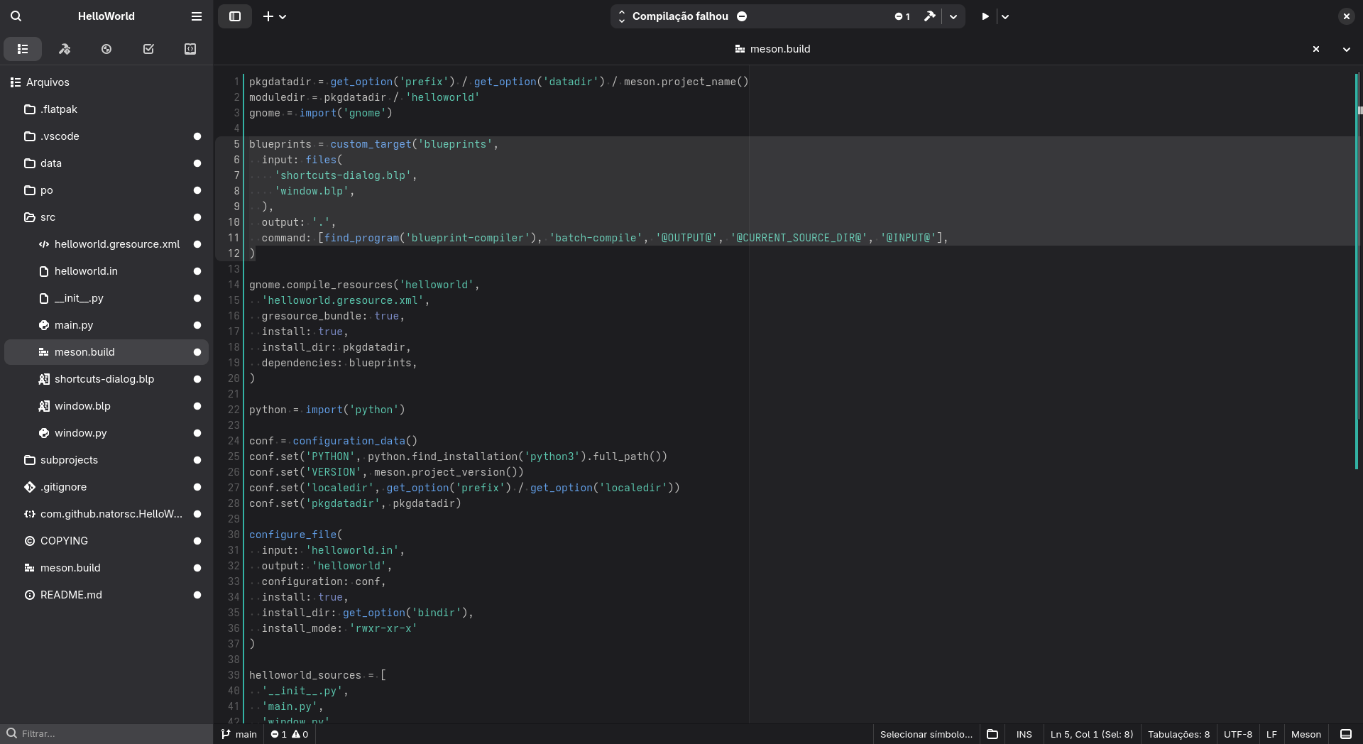 Creating the blueprints variable