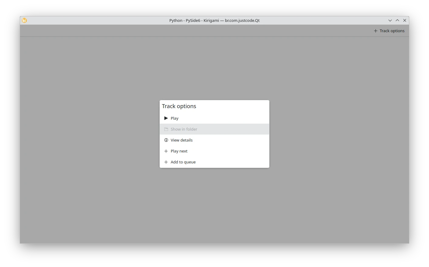Dialog menu