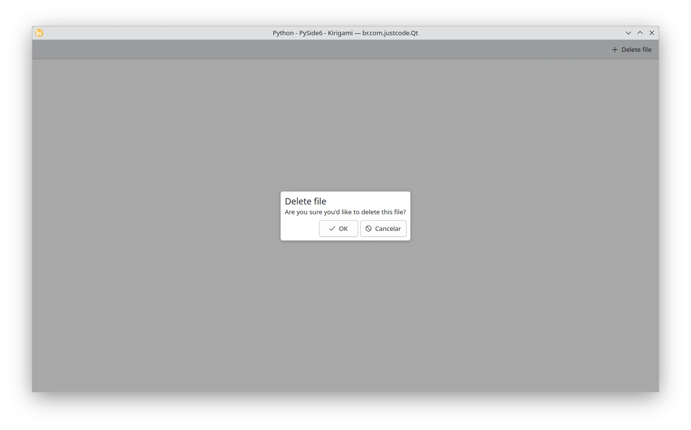 Dialog prompt